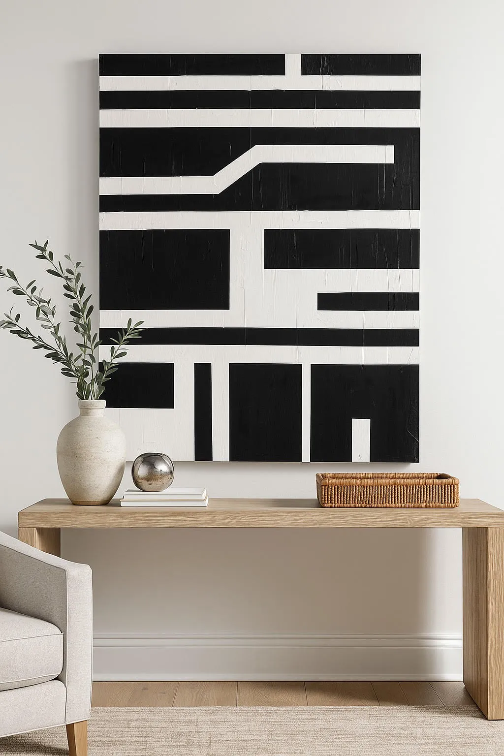 A vibrant abstract contemporary painting titled Pathways