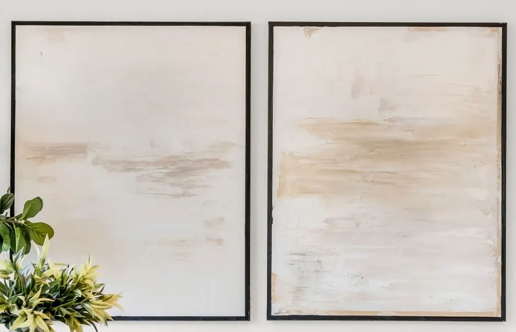 A vibrant abstract contemporary painting titled Stillness (Pair of 2)